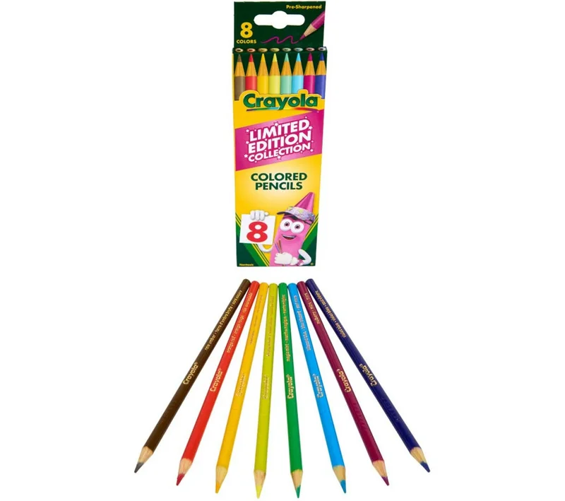 كرايولا Crayola Limited Edition Colors Colored Pencils, 8 Count, Retired Colors