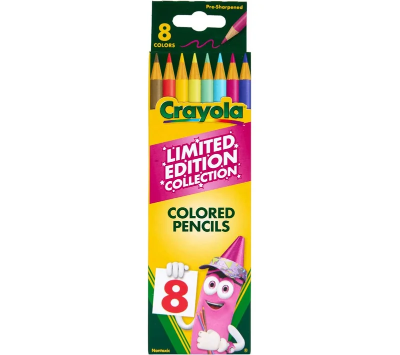 كرايولا Crayola Limited Edition Colors Colored Pencils, 8 Count, Retired Colors