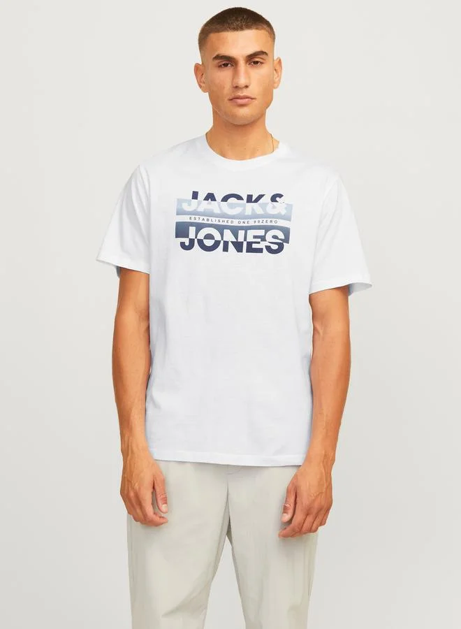 JACK & JONES Logo Print Crew Neck T-Shirt