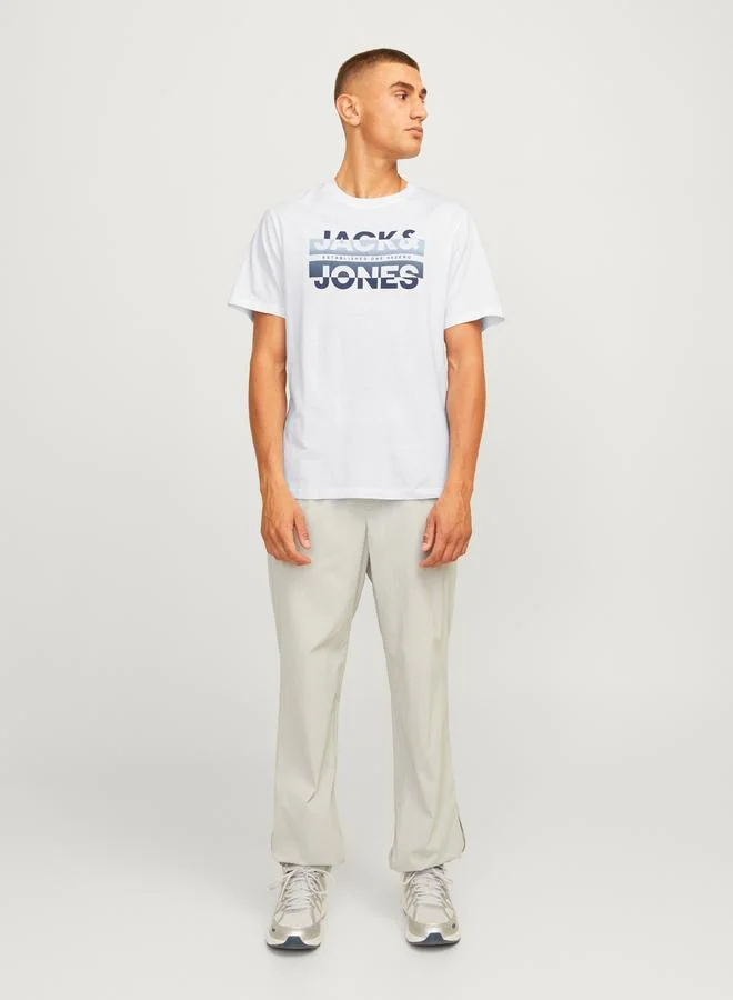 JACK & JONES Logo Print Crew Neck T-Shirt