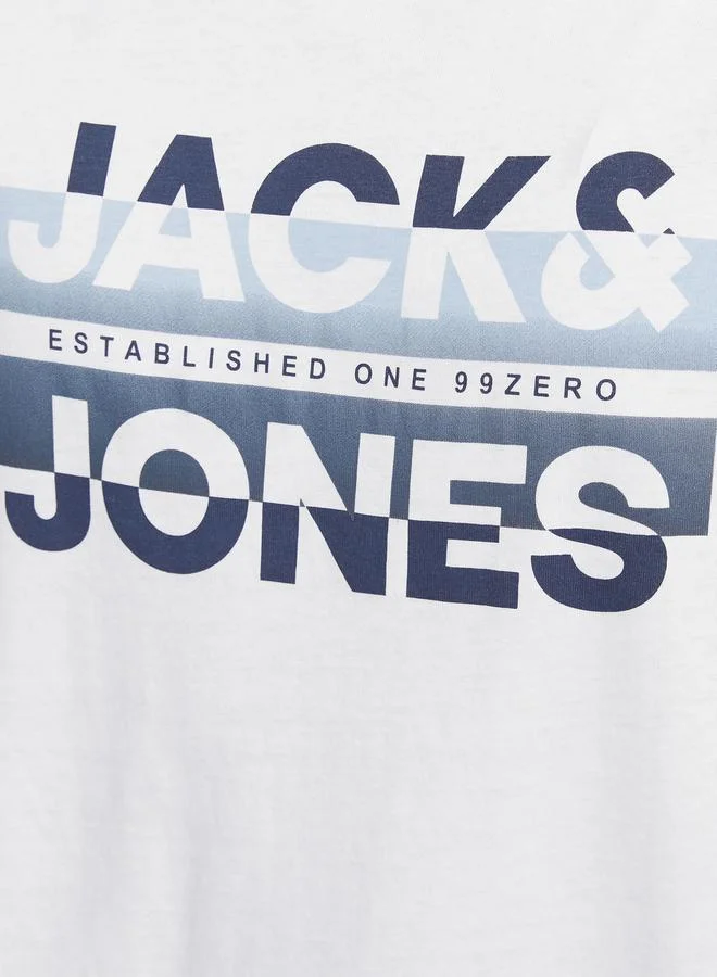 JACK & JONES Logo Print Crew Neck T-Shirt