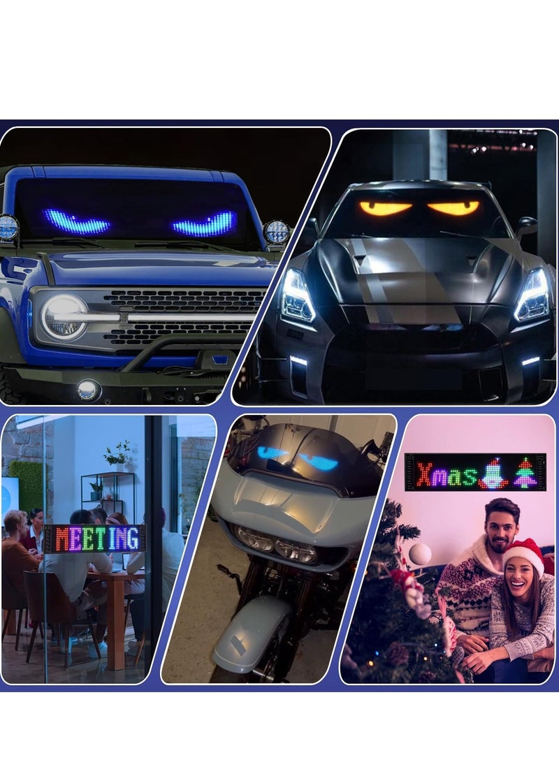 Furtey Arabic Programmable Car LED Display - IP66 Waterproof Islamic Geometric Light for Ramadan Luxury Cars, 220-240V Smart App Control with 4M USB & Anti-Heat Film for Car, Shop, Bar, Party, FestivalCustomization(4.7 * 23.4in) - Image 2