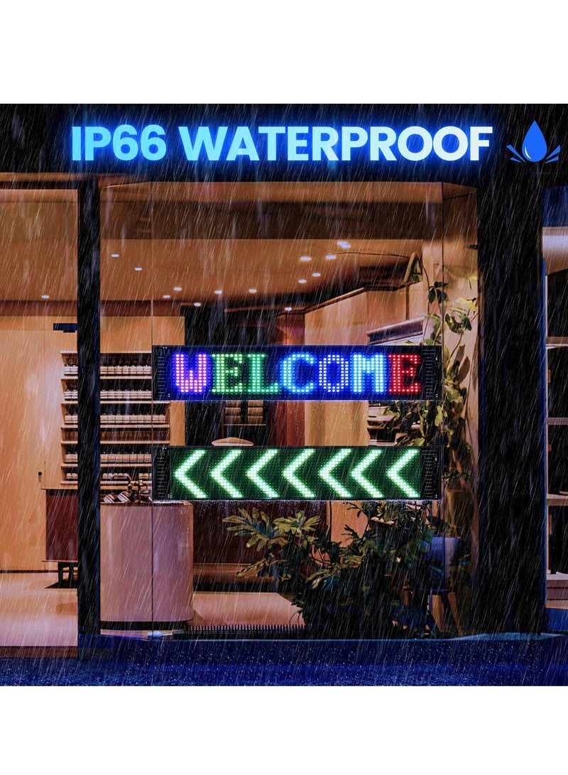 Furtey Arabic Programmable Car LED Display - IP66 Waterproof Islamic Geometric Light for Ramadan Luxury Cars, 220-240V Smart App Control with 4M USB & Anti-Heat Film for Car, Shop, Bar, Party, FestivalCustomization(4.7 * 23.4in) - Image 4