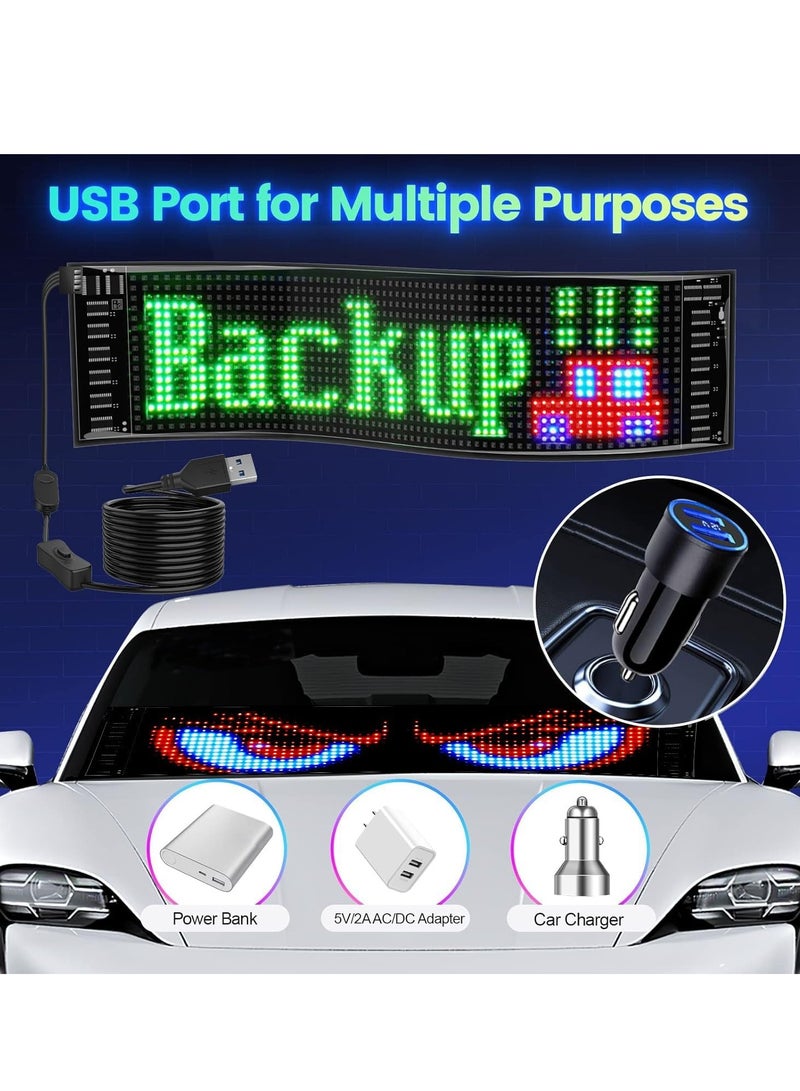 Furtey Arabic Programmable Car LED Display - IP66 Waterproof Islamic Geometric Light for Ramadan Luxury Cars, 220-240V Smart App Control with 4M USB & Anti-Heat Film for Car, Shop, Bar, Party, FestivalCustomization(4.7 * 23.4in) - Image 5