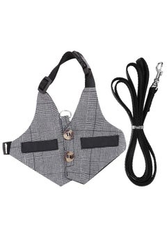 Ymiko Rabbit Vest Harness and Leash Set, Adjustable Formal Suit Cute Pet Harness Leash Set for Bunny Puppy Kitten Ferret and Other Small Animals for Kitten Small Animal Walking (S)  - Image 1
