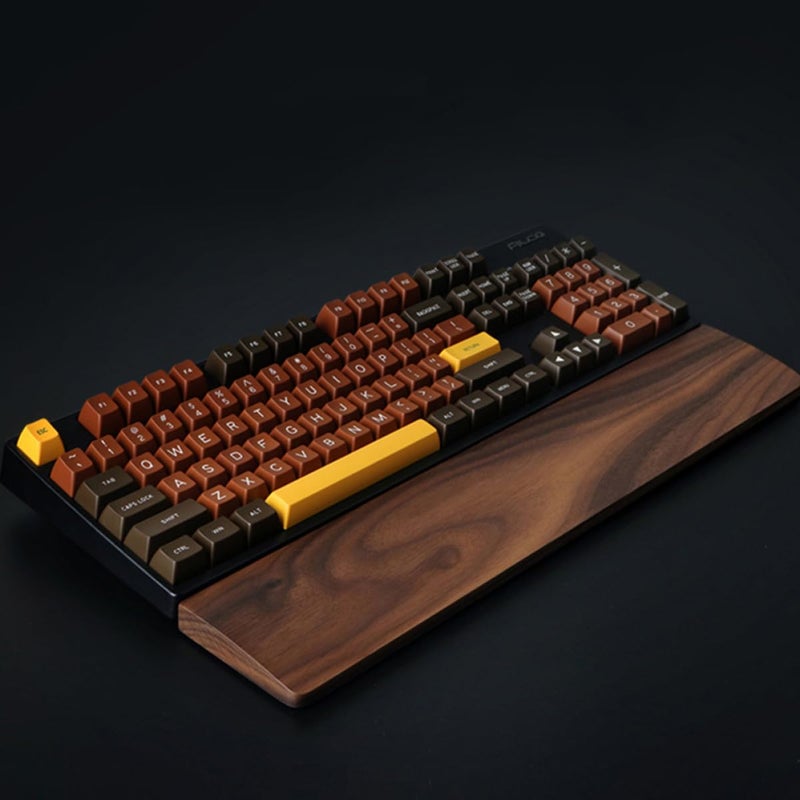 Walnut Wooden Keyboard Wrist Rest Pad 300x80mm Ergonomic Hand Support with Anti Slip Base - Image 5