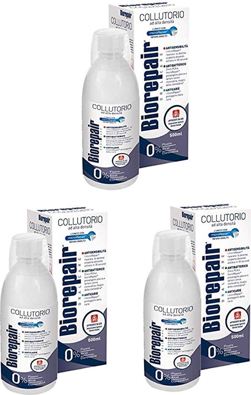 Biorepair Collutorio Mouthwash 500ml169 floz Pack of 3