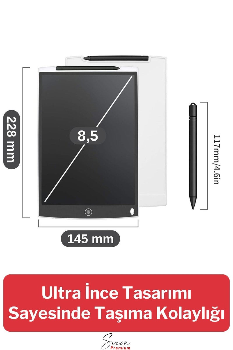 8.5 Inch Writing Lcd Graphic Digital Drawing Tablet with Pen Erasable Note Writing Training Writing Board - Image 5