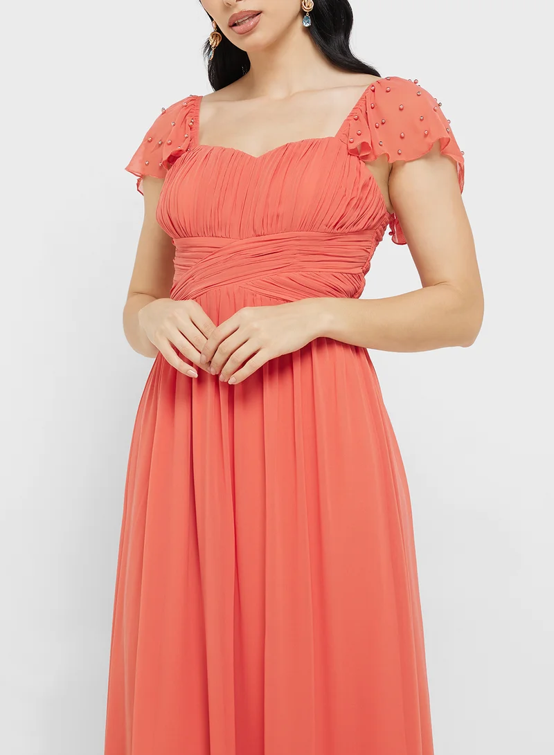 Little Mistress Chiffon Maxi Dress