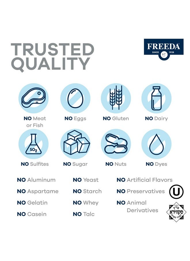 Freeda - Vite Tiny Tablet Moderate Multivitamin For Men And Women Vitamin A C D E B1 B2 B6 B12 Biotin Calcium Zinc Iron Magnesium Manganese Copper Selenium Iodine 100 Count - Image 1