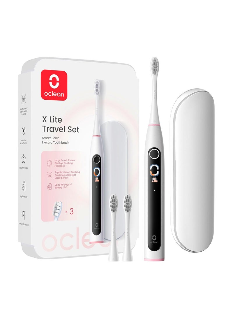 Oclean X Lite Travel Smart Sonic Electric Toothbrush Set — Grey — Compact Design – Smart Feedback - Image 1