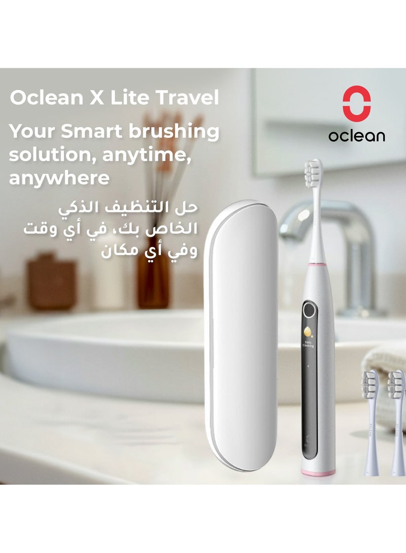 Oclean X Lite Travel Smart Sonic Electric Toothbrush Set — Grey — Compact Design – Smart Feedback - Image 2