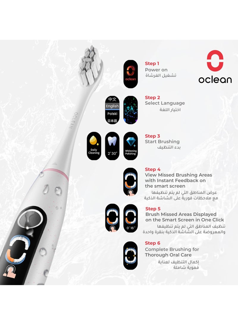 Oclean X Lite Travel Smart Sonic Electric Toothbrush Set — Grey — Compact Design – Smart Feedback - Image 4
