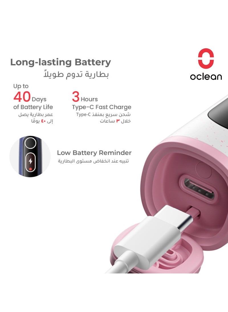 Oclean X Lite Travel Smart Sonic Electric Toothbrush Set — Grey — Compact Design – Smart Feedback - Image 5