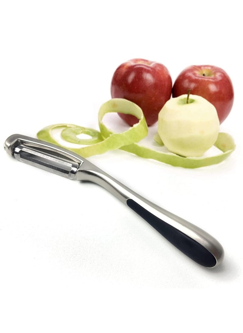 Vegetable Peeler Premium Stainless Steel Potato Peelers Apple Peeler with Sharp Blade and Ergonomic Non-Slip Handle Shape Swivel, Carrot Eggplant Pear Mango Cucumber Fruit Peelers - pzsku/ZFDAC5F004C12AA20DA93Z/45/_/1719057047/894a9d91-5a3e-4134-a575-73f6545c895e