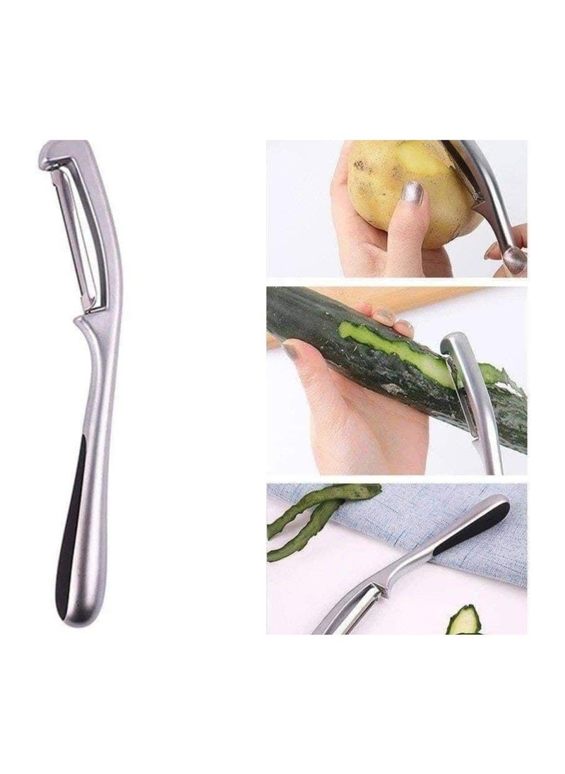 Vegetable Peeler Premium Stainless Steel Potato Peelers Apple Peeler with Sharp Blade and Ergonomic Non-Slip Handle Shape Swivel, Carrot Eggplant Pear Mango Cucumber Fruit Peelers - pzsku/ZFDAC5F004C12AA20DA93Z/45/_/1719057049/c8bdc308-00c1-4bb5-b251-63325607d6d5