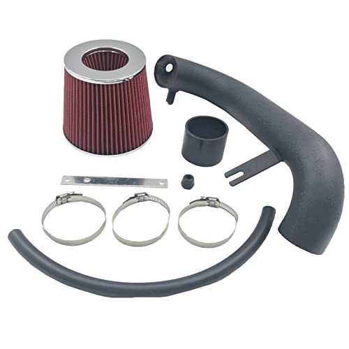 OBUYTO 2.5-Inch Cold Air Intake System Kit + Filter Compatible for Honda Civic DX/LX/EX/GX/VP AT/MT 1.7L 2001-2005 AT/MT (Black Tube & Red Filter) - Image 3