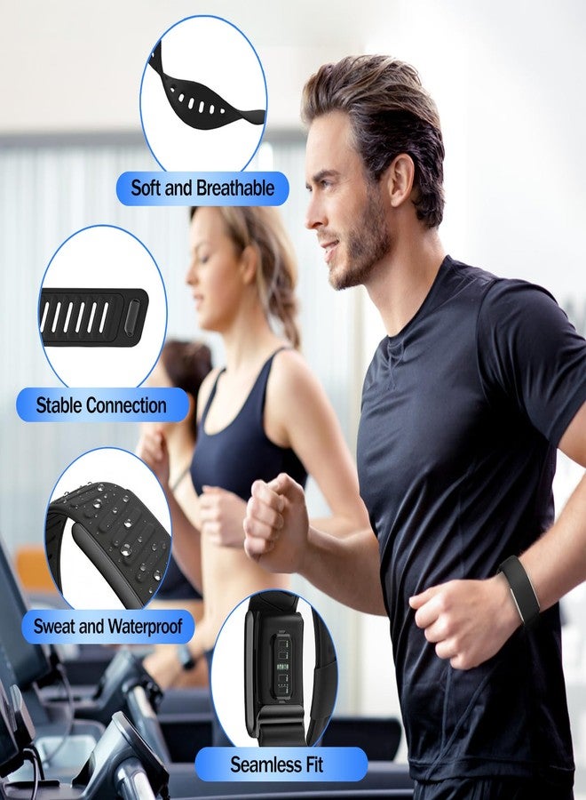 VUHIGIB Silicone Sport Band Compatible with Whoop 5.0 One Peak Life, Soft Breathable Waterproof Adjustable Replacement Wristband Strap for Men Women for Running Gym Swimming Hiking Daily Wear (Black, Life/MG) - Image 3