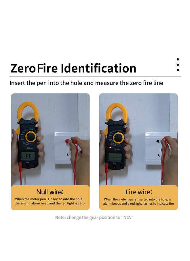 ANENG - Digital Clamp Meter Multimeter Handheld AC DC Voltage Current Voltmeter Diode Resistance Non-contact Fire Wire Identification - Image 1