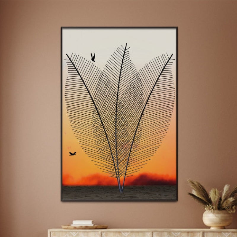 Marktna Modern design canvas painting with a hollow frame, size (60×90), one piece - Image 1