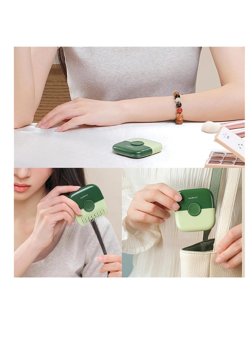 Excefore 2 in 1 Hair Trimmer, Dual-Side Split Ends Hair Trimmer, Hair Trimming and Finishing Bangs Trimmer, Manual Hair Trimmer Comb, for Thin and Thick Hair Trimming and Styling (2pcs Pink+ Green) - Image 4