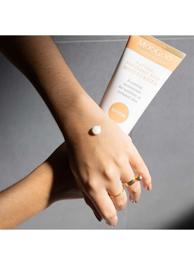MOOGOO Soothing MSM Moisturizer - A natural, lightweight lotion for sensitive, irritated, red, itchy skin - A calming, gentle cream for face and body, men and women, all ages and skin types (200g) - Image 2