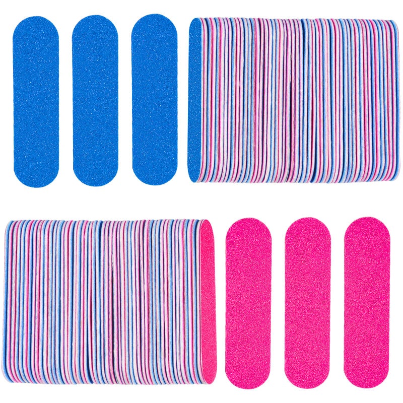 KISEER Mini Nail Files Bulk, 100 Pcs Disposable Double Sided Emery Boards Travel Size for Men, Women, Kids (2 Inch) - Image 1