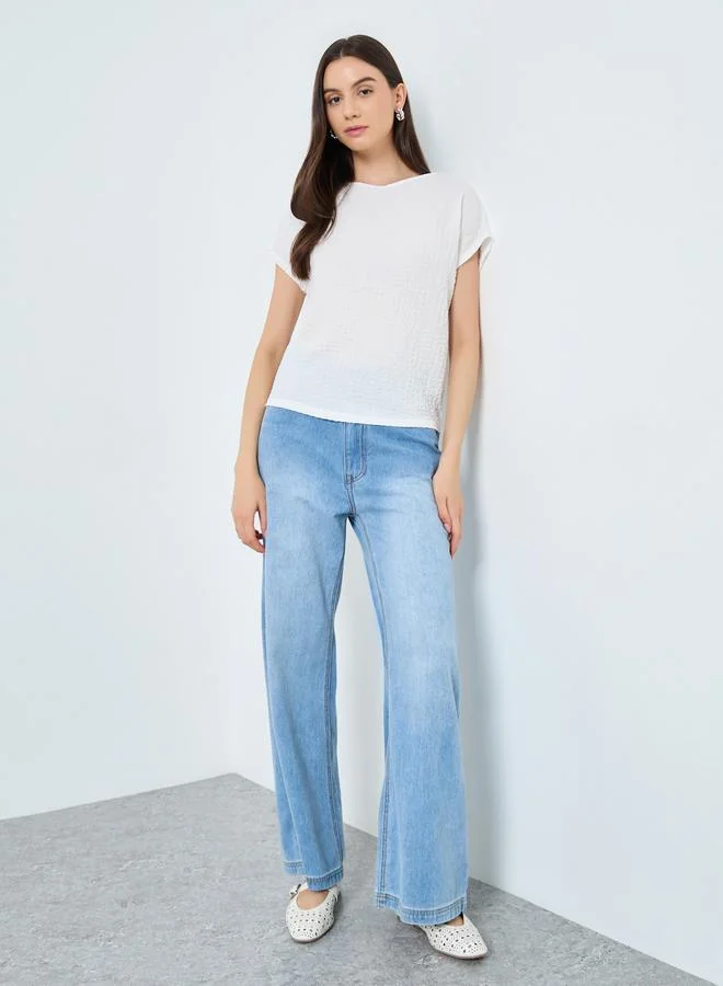 Take Two Take Two Textured Short Sleeve T-Shirt