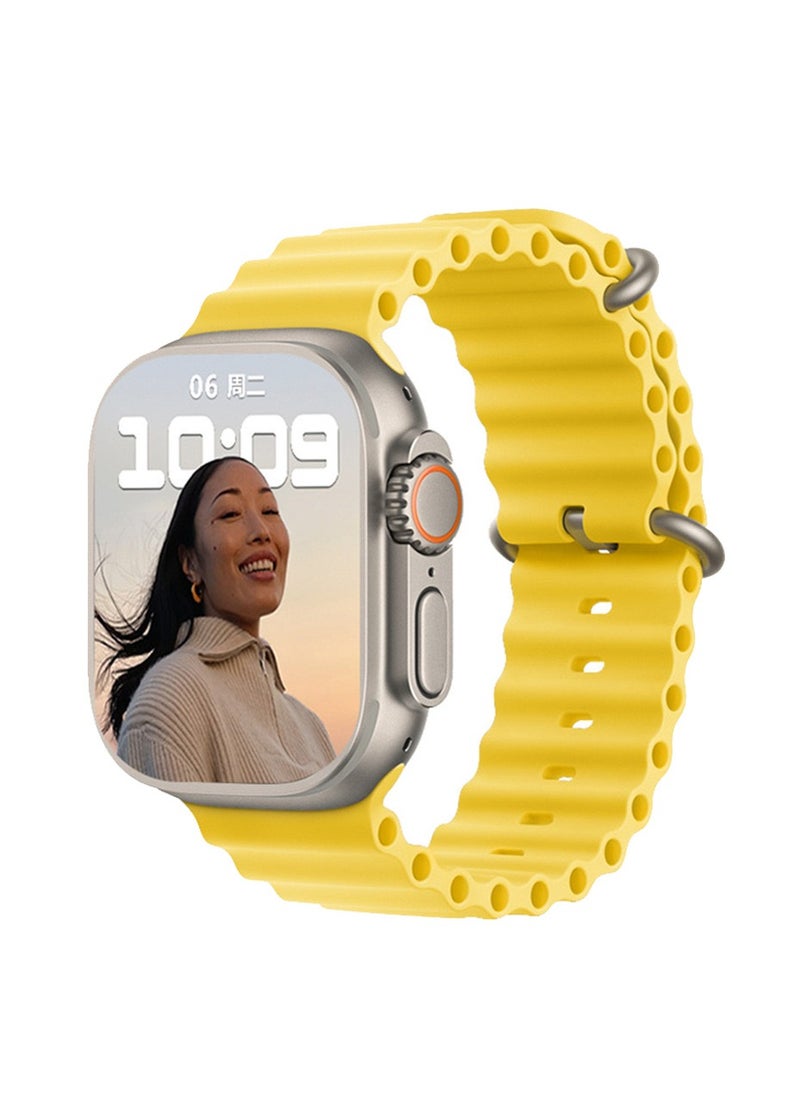 Pretocter - 2.09-inch T900 Ultra Bluetooth Smart Watch Suitable For Voice Calls, Sports, Fitness,Sleep Monitoring(Yellow) - Image 1