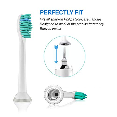 MAYCREATE® 8 Pack Electric Toothbrush Head Standard Replacement Toothbrush Heads for Philips Compatible with ProResults DiamondClean FlexCare Healthy White - Image 4