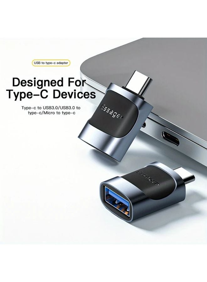 Essager OTC Type C To Micro USB Adapter Black For Macbook Xiaomi Huawei - Image 3