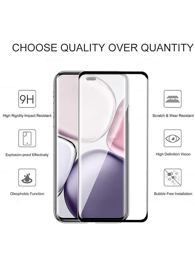 2 Pack Honor X9C 5G Screen Protector, 9H Tempered Glass Screen Protector for Honor X9C 5G, Premium 3D Curved Edge Guard Film, Case Friendly, Anti-Scratch Film(Edge Adhesive)  - Image 2