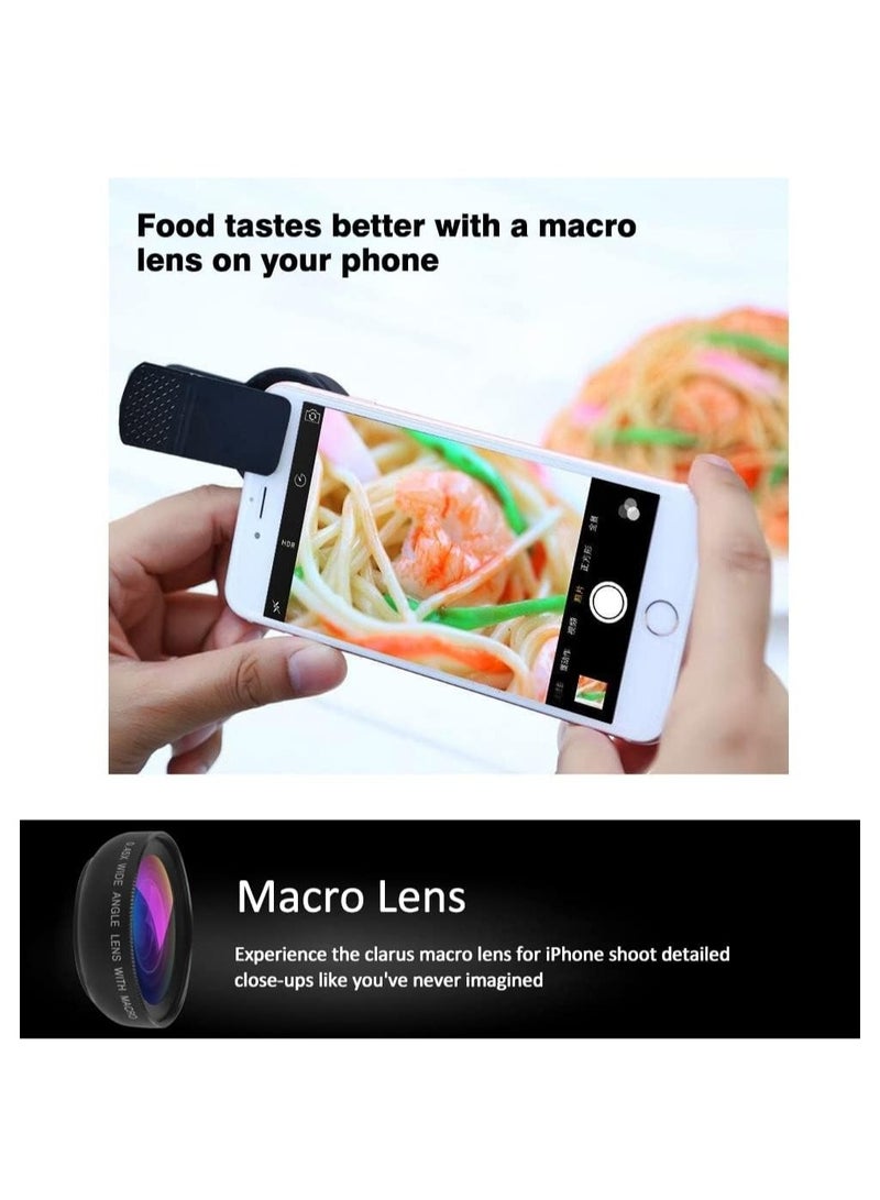 General Cell Phone Camera Lens 2 in 1 Clip-on Lens Kit 37mm 0.45X 49UV Super Wide Angle & Macro Phone Camera Lens for iPhone and Android Smartphones Cell Phones  - Image 3