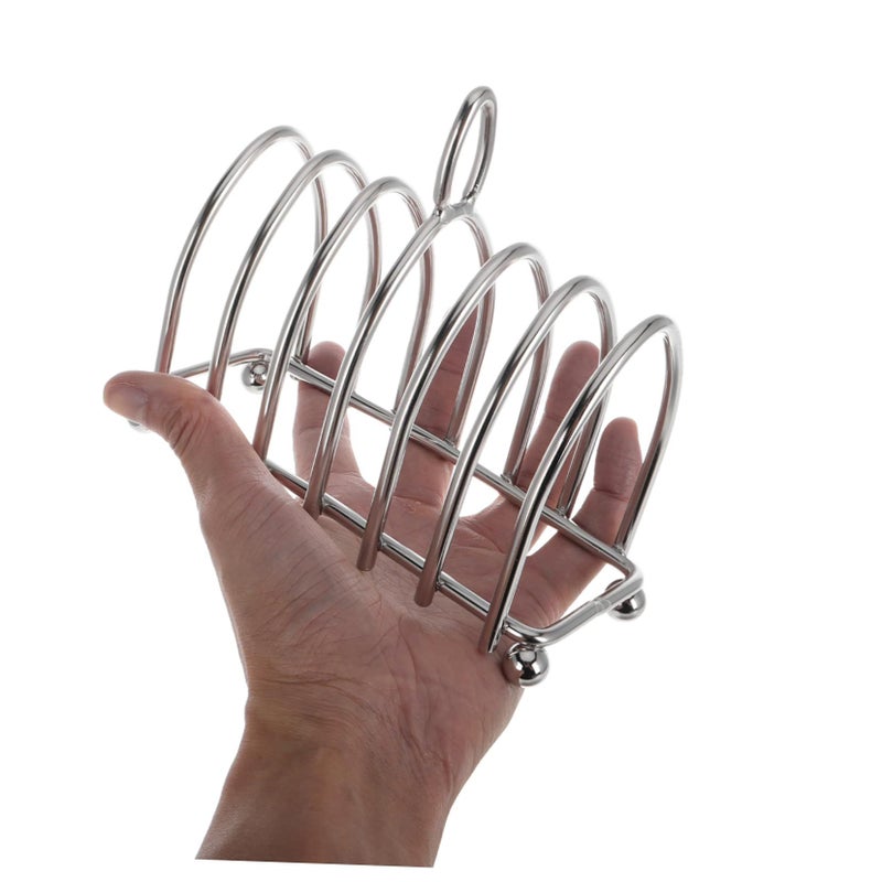 Stainless Steel Toast Rack Versatile Breakfast Holder with Ball Feet for Dining - Image 4