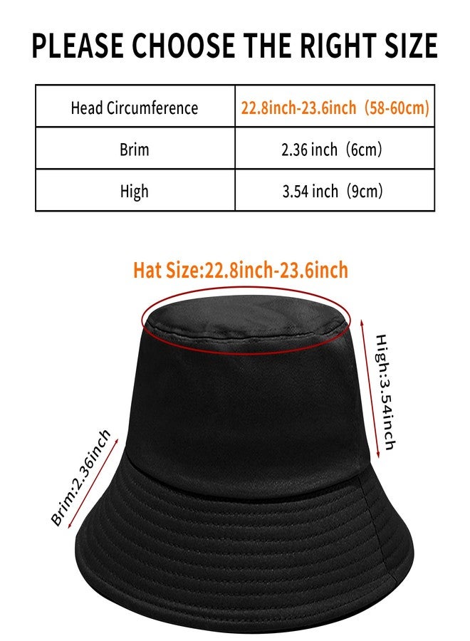 PFFY Bucket Hat for Women Men Cotton Summer Sun Beach Fishing Cap Blue - Image 3