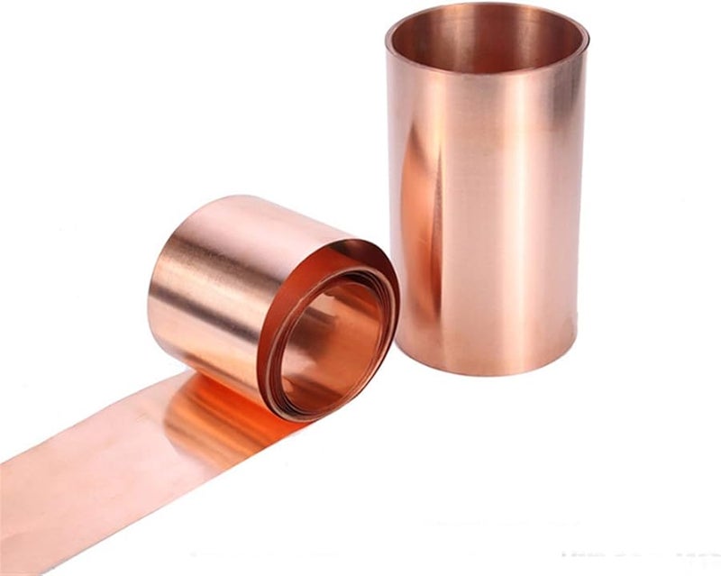 T2 صفيحة نحاسية شريط 0.1x300 مم 1 متر رول رقاقة معدنية موصلة حمراء أرجوانية - Image 3