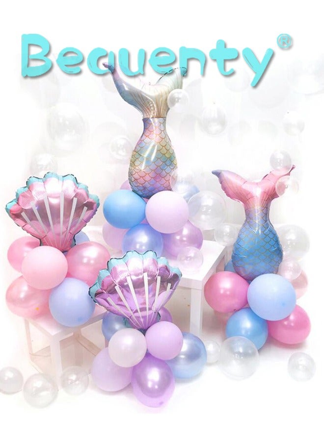 Beauenty 139-Piece Mermaid Tail Themed Decorative Balloon Set - Image 3