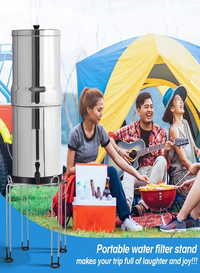 Dreyoo 10" Diameter by 8" Tall Gravity Fed Water Filter System Stand, Detachable Stainless Steel Under Sink & Countertop Filtration Stand Compatible with Berkey Water Filter,Royal,Travel System - Image 4