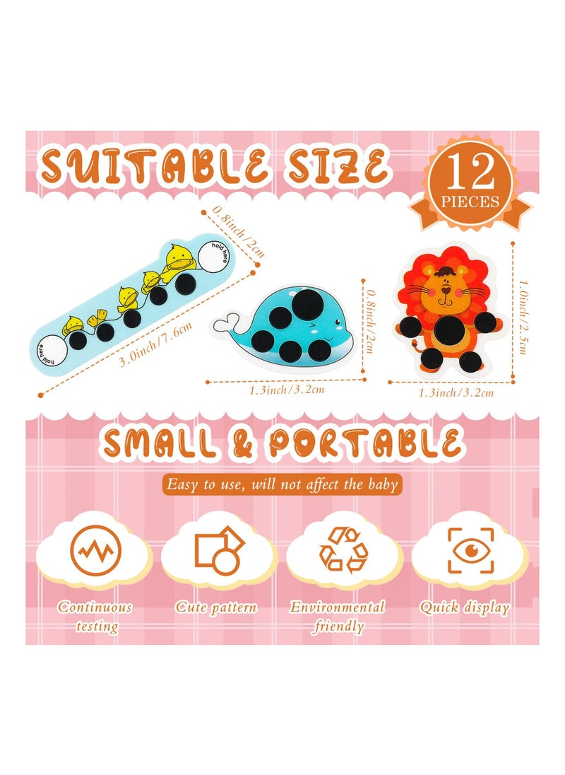 Excefore Stick-on Fever Cartoon Stickers Forehead Fever Kids Cartoon Stickers Temperature Fever Patch for Kids Baby Adults Home Office Supplies (  Style)  - Image 2