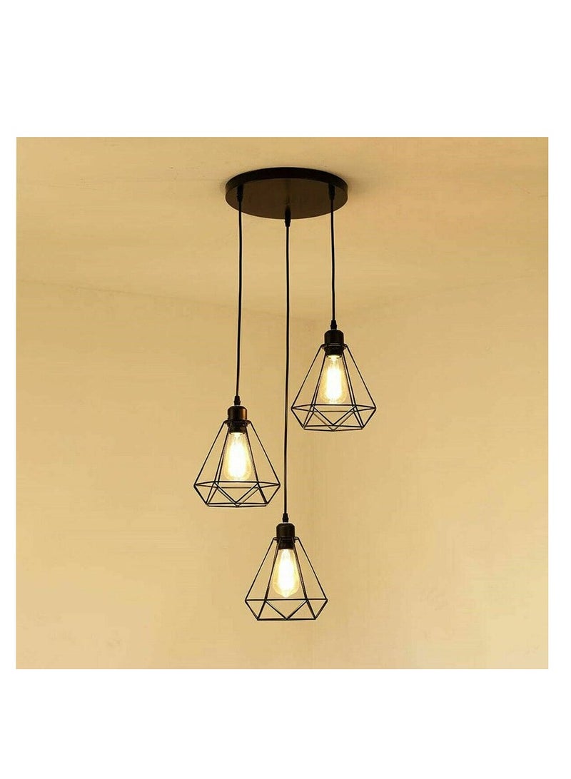 El Rawda Lighting Diamond Fit Chandelier  - Black - Image 1