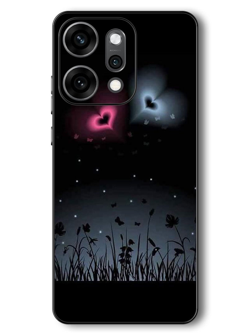 Theodor Case Compatible with Oppo Reno 14 Pro 6.83 Inch Protection Shockproof Bumper Cover Two Hearts (2) - Image 1