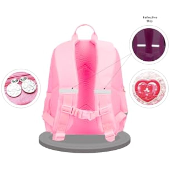 Kids Backpack with Side Mesh Pocket for Toddlers Preschoolers Nursery School Daycare Pink - Image 2