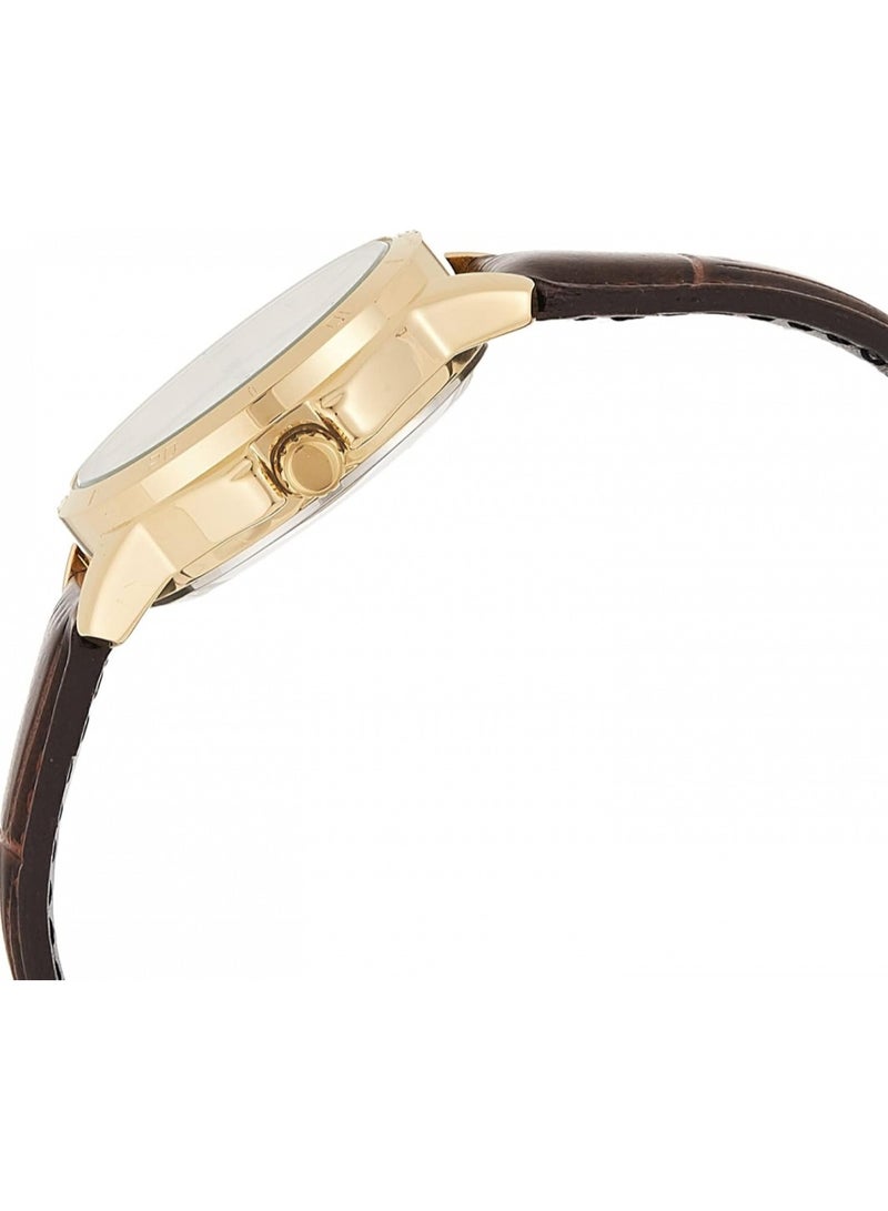 Casio Women's Watch - LTP-V004GL-7AUDF White Dial, Brown Band - Image 3