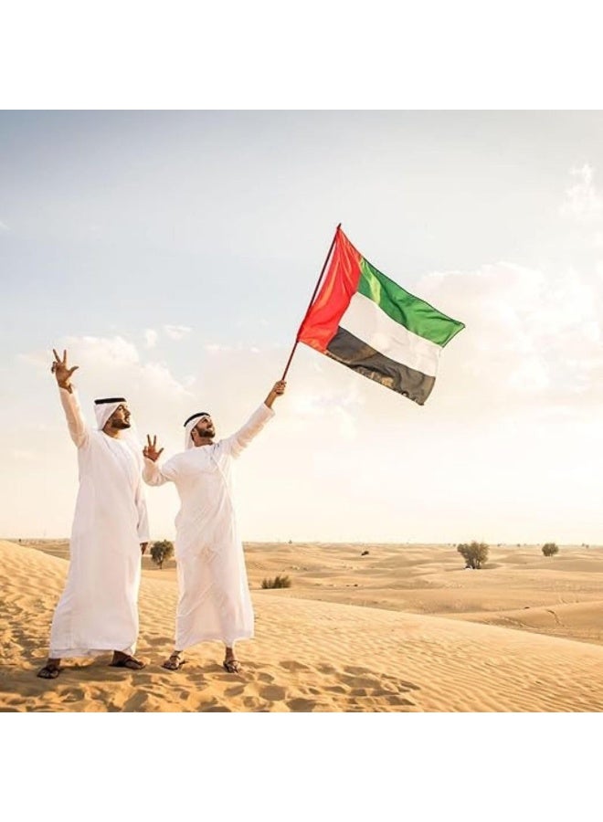Home Care علم الإمارات الوطني - كبير 90x150 سم للاحتفالات باليوم الوطني، علم الإمارات، علم الفخر الإماراتي للفعاليات، المواكب، والعروض الخارجية (علم واحد) - Image 3