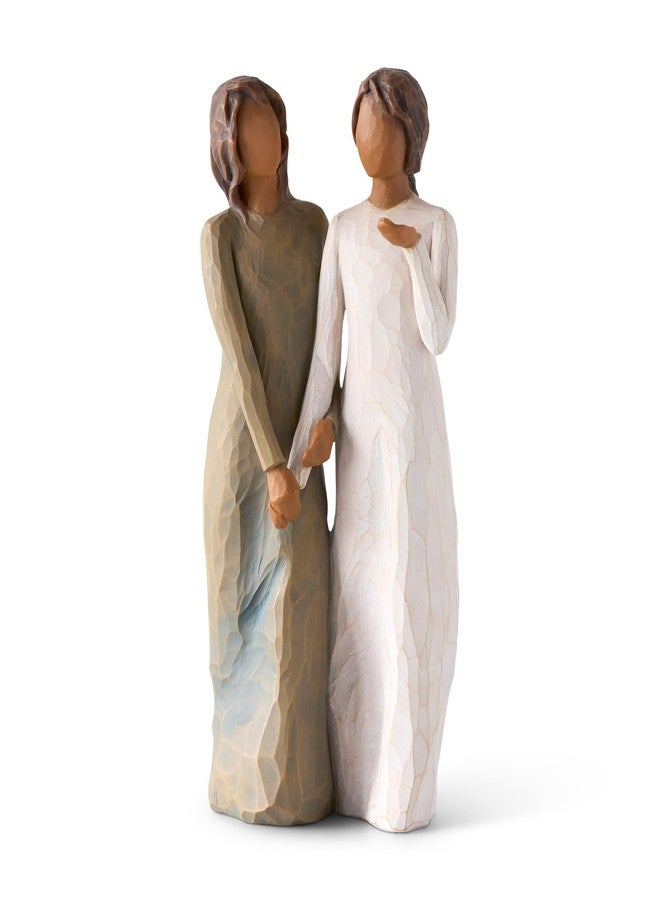 Willow Tree My Sister, My Friend (Darker Skin), Walk with me and Along The Way, We'll Share Everything, Gift to Celebrate Supportive Friendships Among Women, Co-Workers, Sculpted Hand-Painted Figure - Image 1