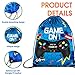 Eccliy 20 Pcs Video Game Party Favor Bags Gamer Birthday Party Drawstring Bags for Kids Boys Girls 12 x 10 Inch Gaming Goodie Treat for Game on Theme Decorations SuppliesBlueFresh Style - Image 4