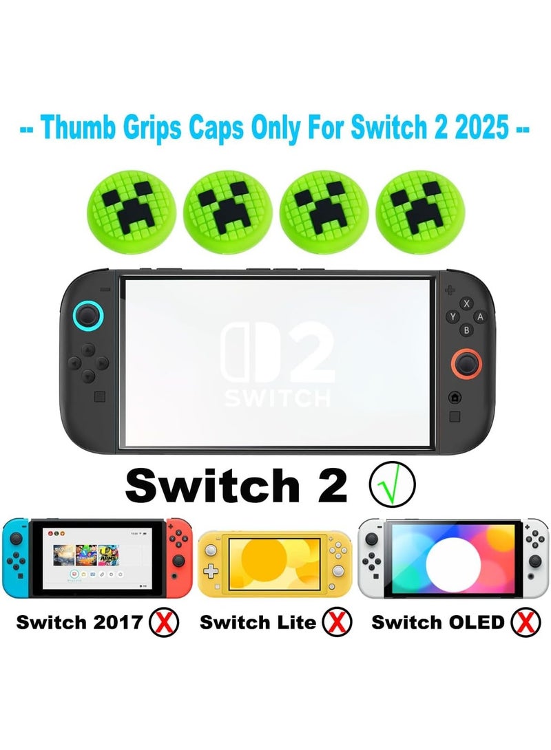 Thumb Grips Caps for Nintendo Switch 2 (2025), 4 Pcs Cute Switch 2 Joystick Caps Soft Joy Con Joystick Covers Silicone Thumbstick Button Cap Switch 2 Accessories - Image 2