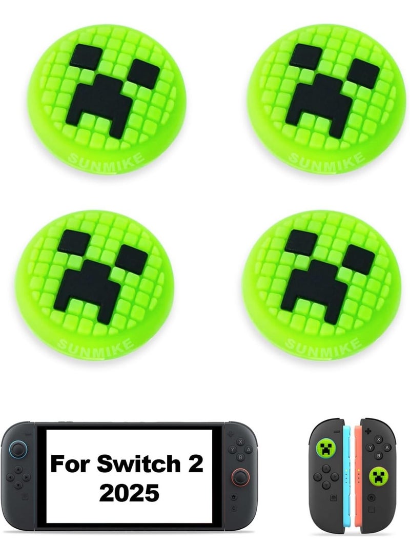 Thumb Grips Caps for Nintendo Switch 2 (2025), 4 Pcs Cute Switch 2 Joystick Caps Soft Joy Con Joystick Covers Silicone Thumbstick Button Cap Switch 2 Accessories - Image 1