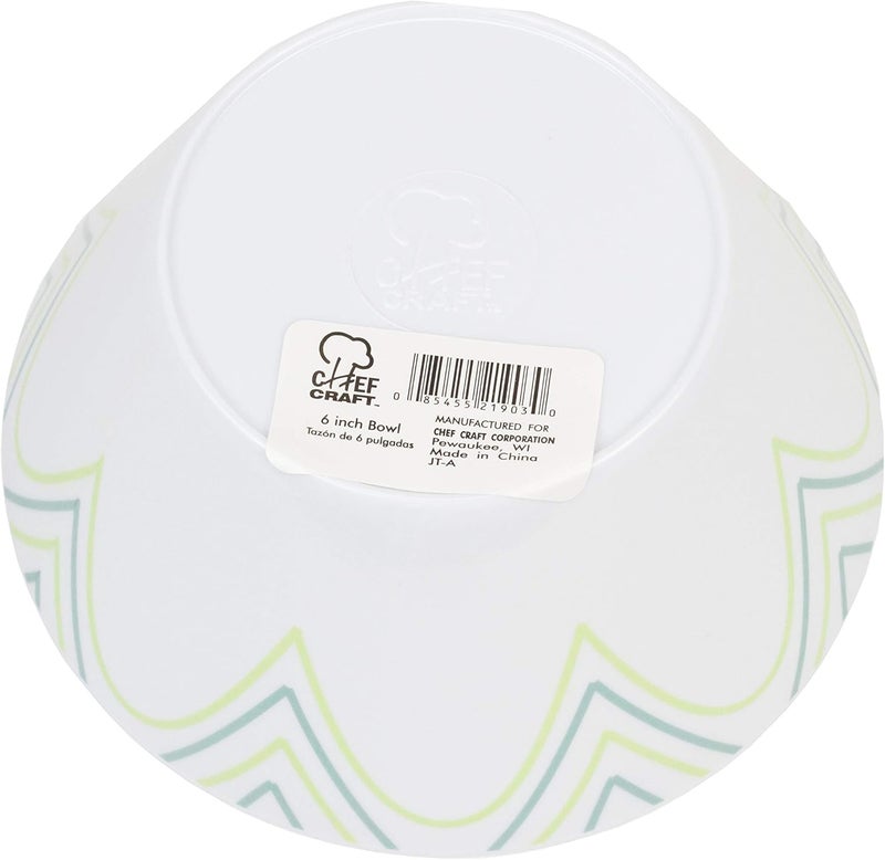 Chef Craft Spring Melamine Salad Bowl 6 inches in diameter 20 ounce capacity Design - Image 2