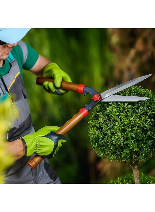 Emerald Garden Hedge Shears – Wave Blades with 2-Component Handles, Durable Garden Scissors for Trimming & Shaping Hedges-52cm - Image 3